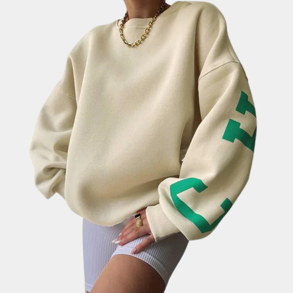 Felpa Oversize Donna | Stampa Bold | Sportiva e Comoda