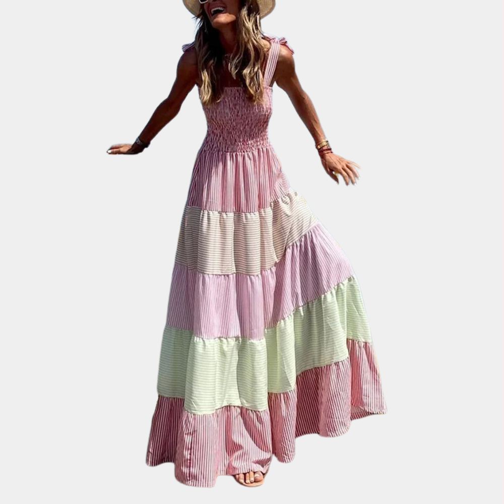 Abito Lungo Boho | Multicolore | Fresco e Romantico