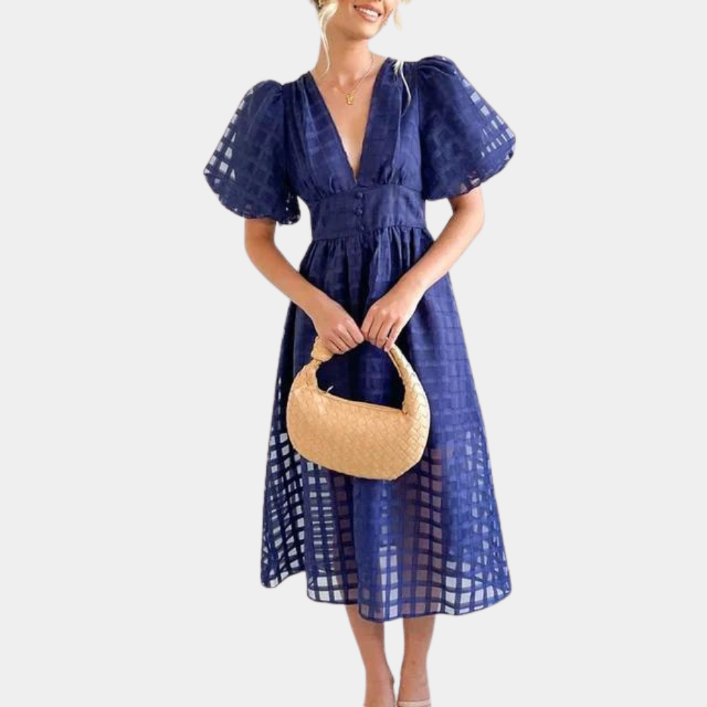 Abito Midi in Pizzo Sangallo | Elegante | Fresco e Raffinato