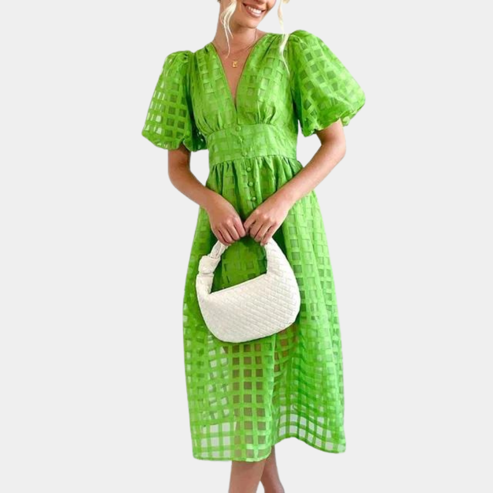 Abito Midi in Pizzo Sangallo | Elegante | Fresco e Raffinato