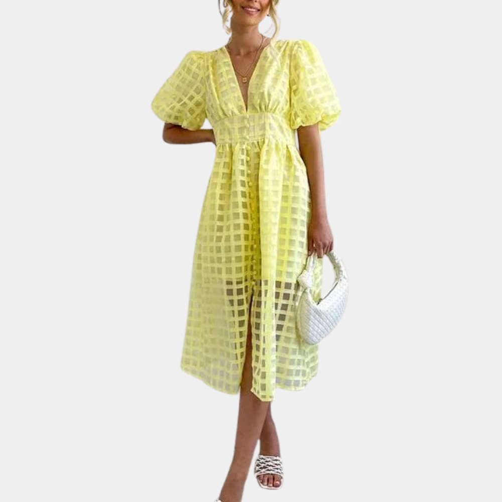 Abito Midi in Pizzo Sangallo | Elegante | Fresco e Raffinato