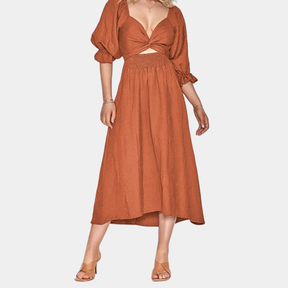 Abito Lungo con Maniche a Sbuffo | Romantico | Stile Elegante e Boho