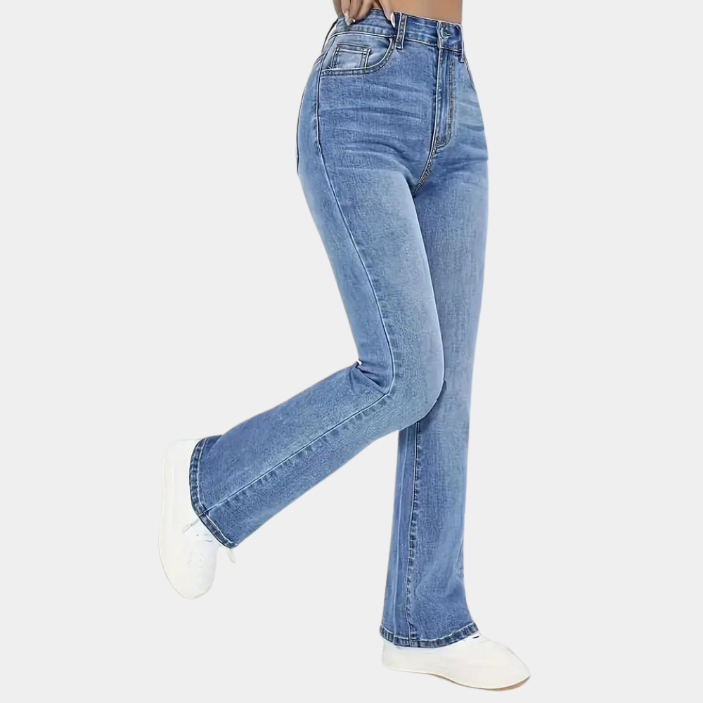 Jeans a Zampa a Vita Alta | Stile Vintage e Fit Slanciato