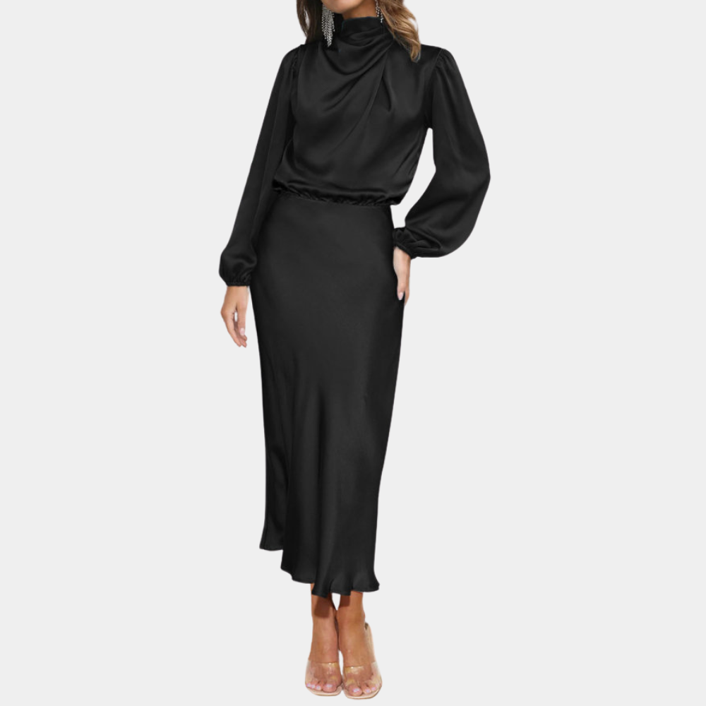 Abito Midi in Raso | Elegante & Sofisticato | Stile Raffinato