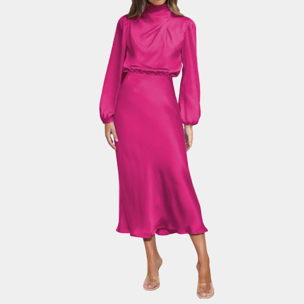 Abito Midi in Raso | Elegante & Sofisticato | Stile Raffinato
