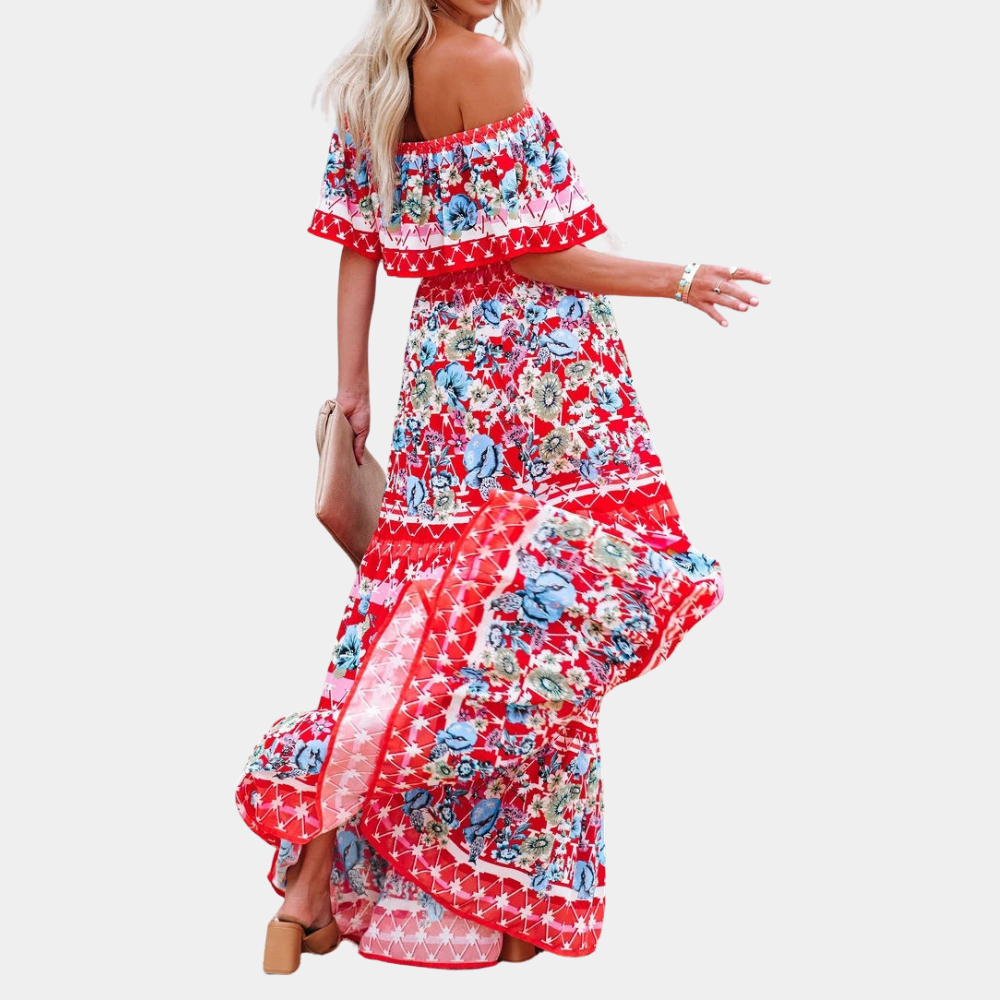 Abito Lungo Spalle Scoperte | Fluttuante | Stile Elegante Estivo