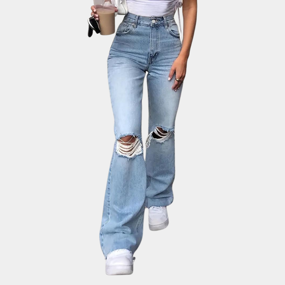 Jeans a Zampa | Strappati | Casual e di Tendenza