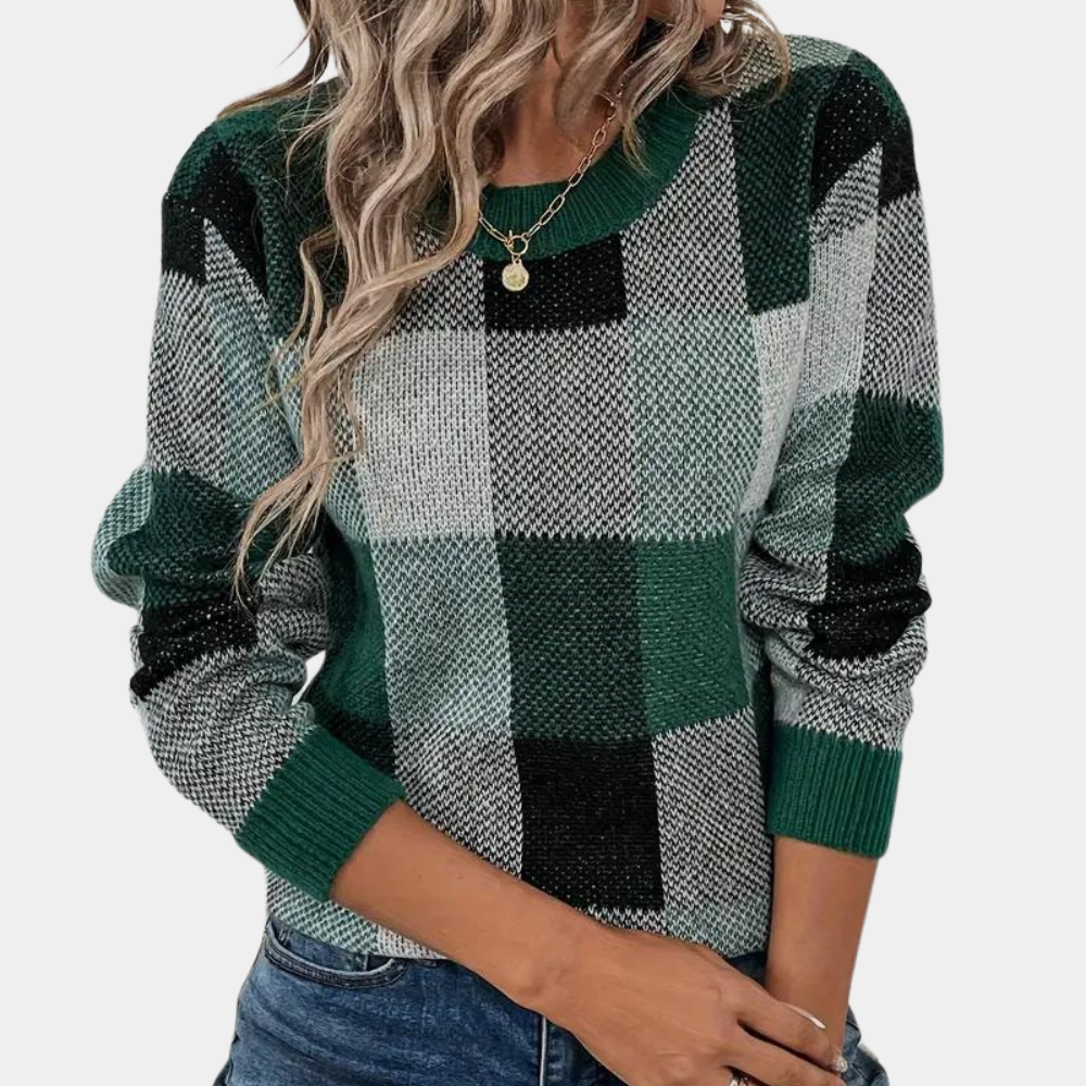 Maglione a Quadri | Morbido e Caldo | Stile Casual Chic