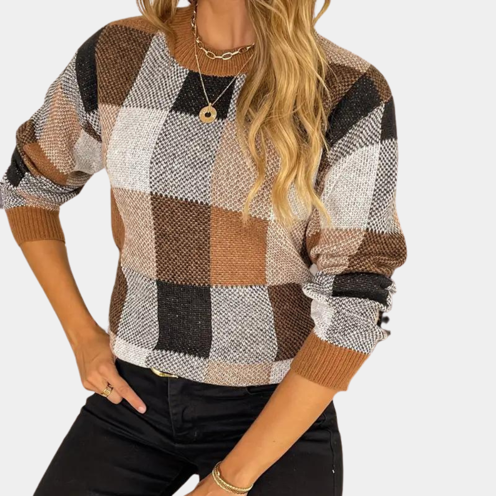 Maglione a Quadri | Morbido e Caldo | Stile Casual Chic