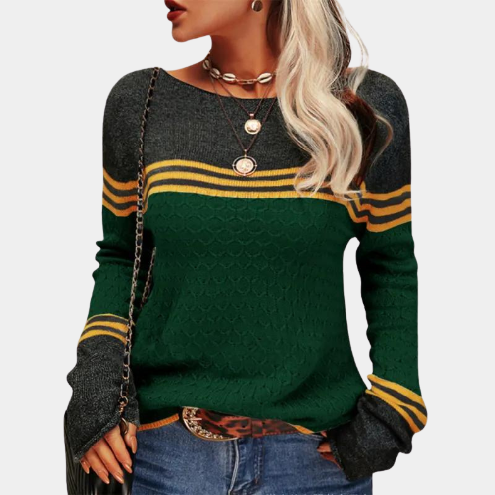 Maglione a Righe | Blocchi di Colore | Morbido e Versatile