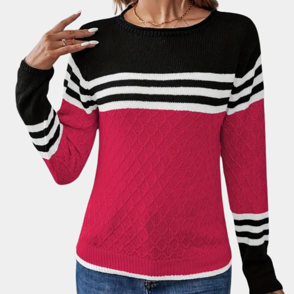 Maglione a Righe | Blocchi di Colore | Morbido e Versatile