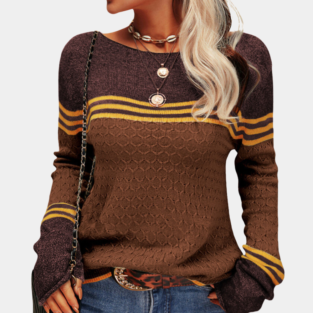 Maglione a Righe | Maniche Lunghe | Caldo e Morbido