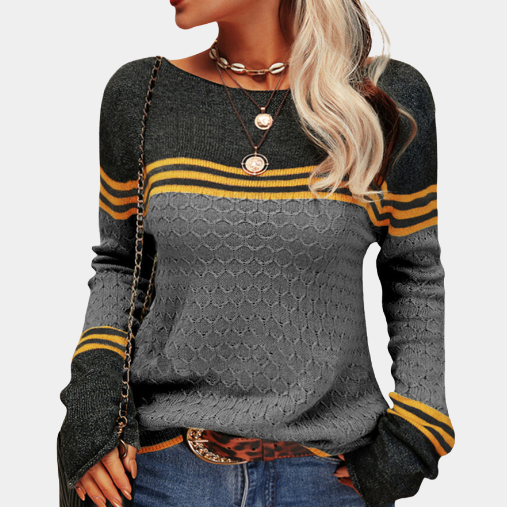 Maglione a Righe | Maniche Lunghe | Caldo e Morbido