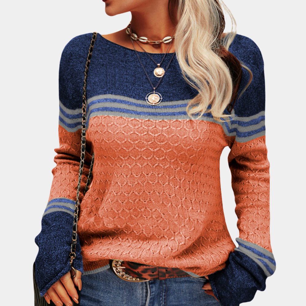 Maglione a Righe | Maniche Lunghe | Caldo e Morbido
