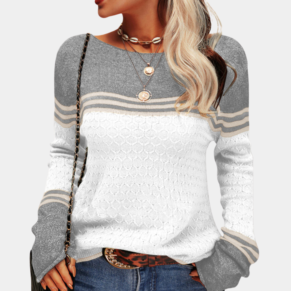 Maglione a Righe | Maniche Lunghe | Caldo e Morbido