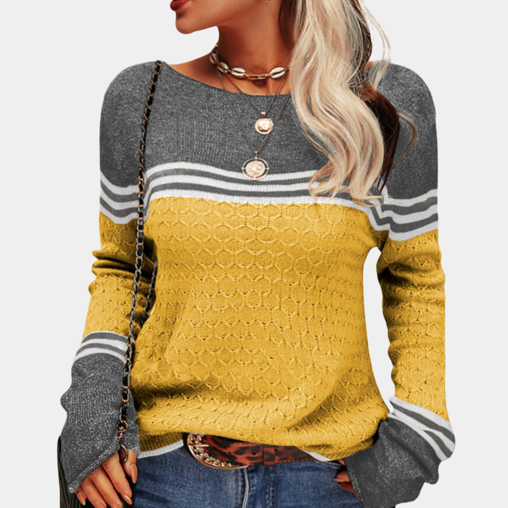 Maglione a Righe | Maniche Lunghe | Caldo e Morbido
