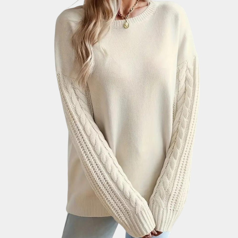 Maglione in Maglia | Maniche a Treccia | Morbido e Versatile