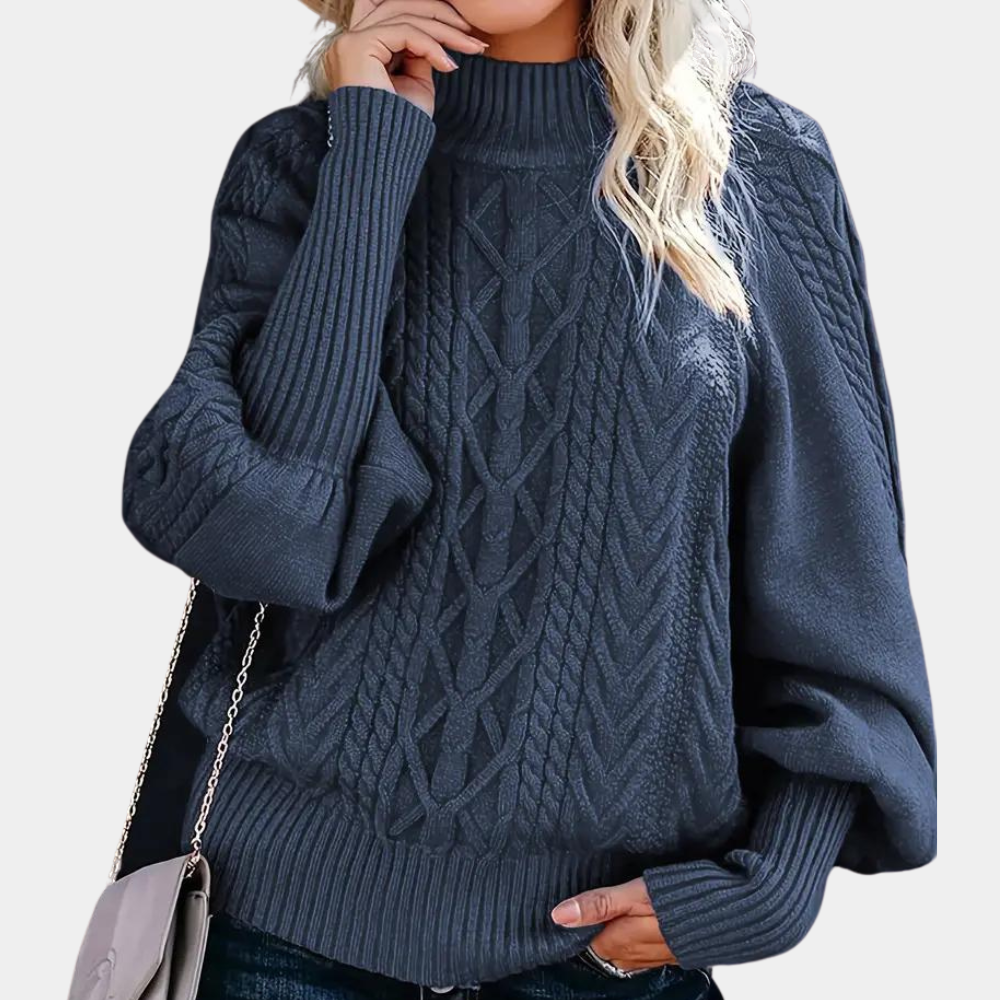 Maglione a Treccia | Collo Alto | Elegante e Morbido