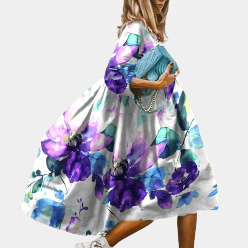 Abito Midi Floreale | Leggero & Colorato | Stile Estivo