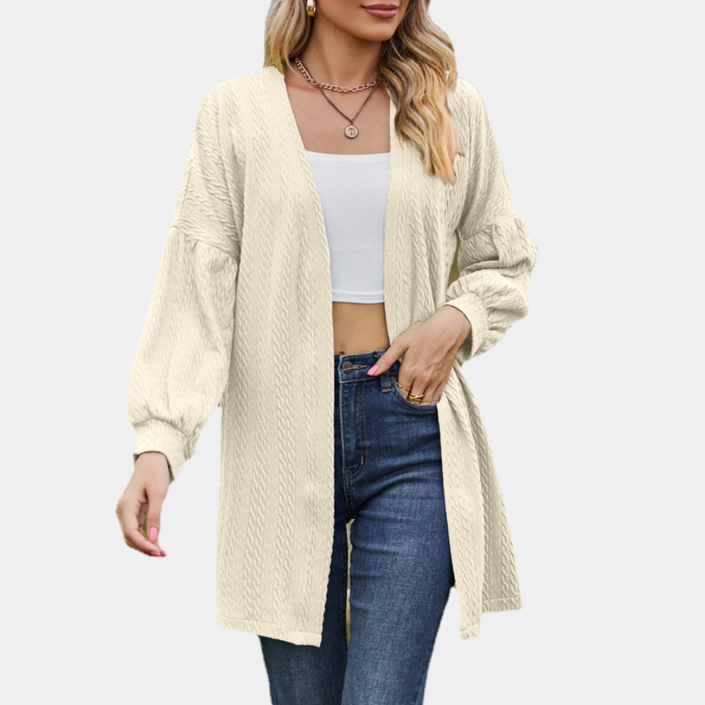 Cardigan Lungo | Maniche a Sbuffo | Leggero e Versatile