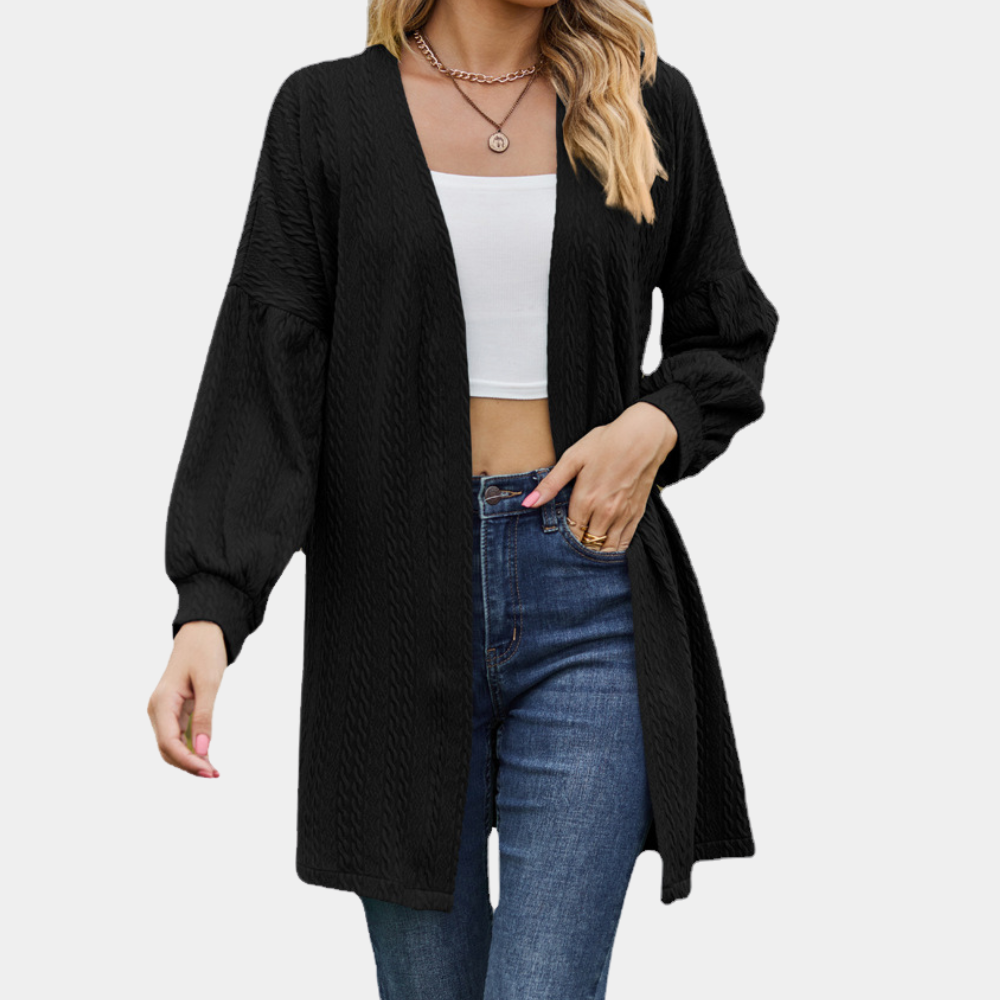 Cardigan Lungo | Maniche a Sbuffo | Leggero e Versatile