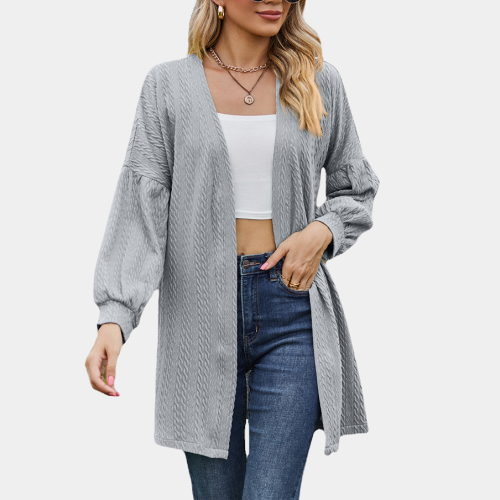 Cardigan Lungo | Maniche a Sbuffo | Leggero e Versatile