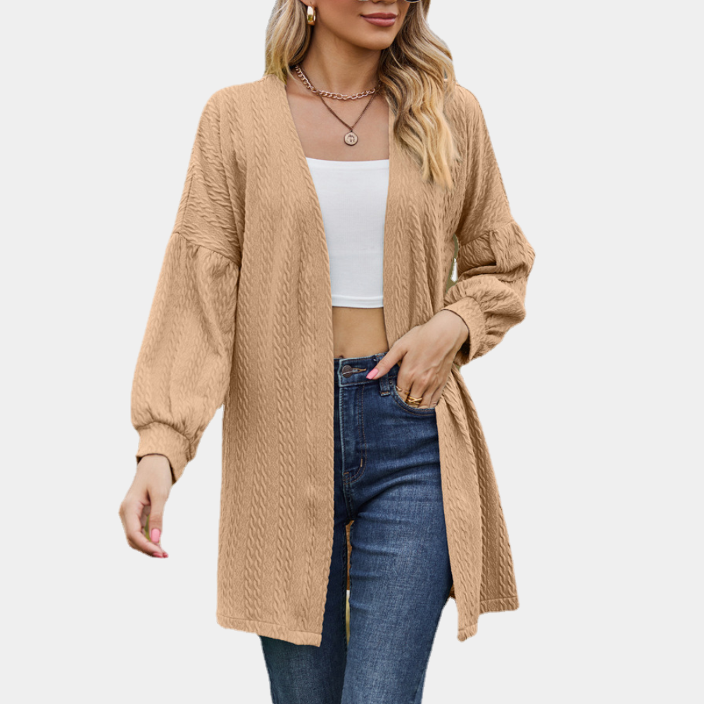 Cardigan Lungo | Maniche a Sbuffo | Leggero e Versatile