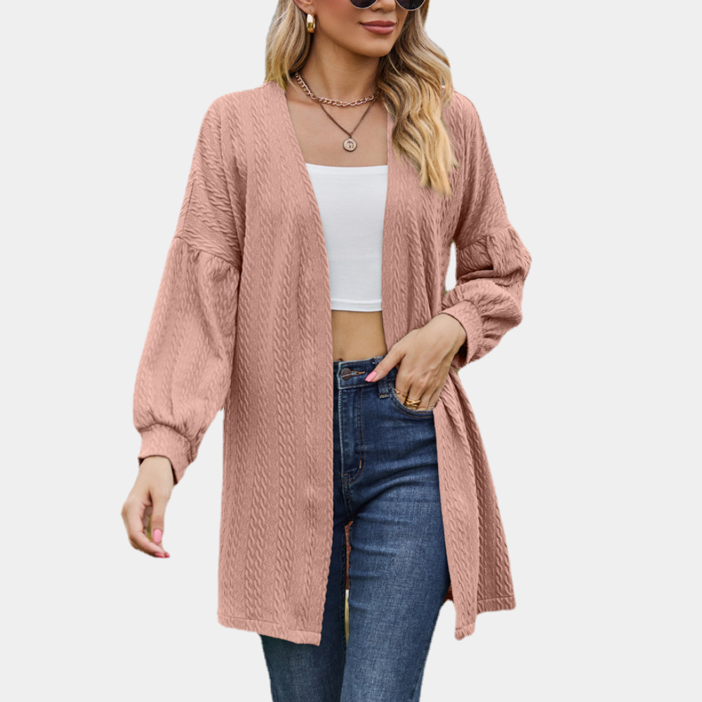 Cardigan Lungo | Maniche a Sbuffo | Leggero e Versatile