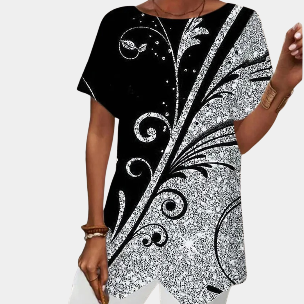 Blusa Scintillante | Maniche Corte | Eleganza e Comfort