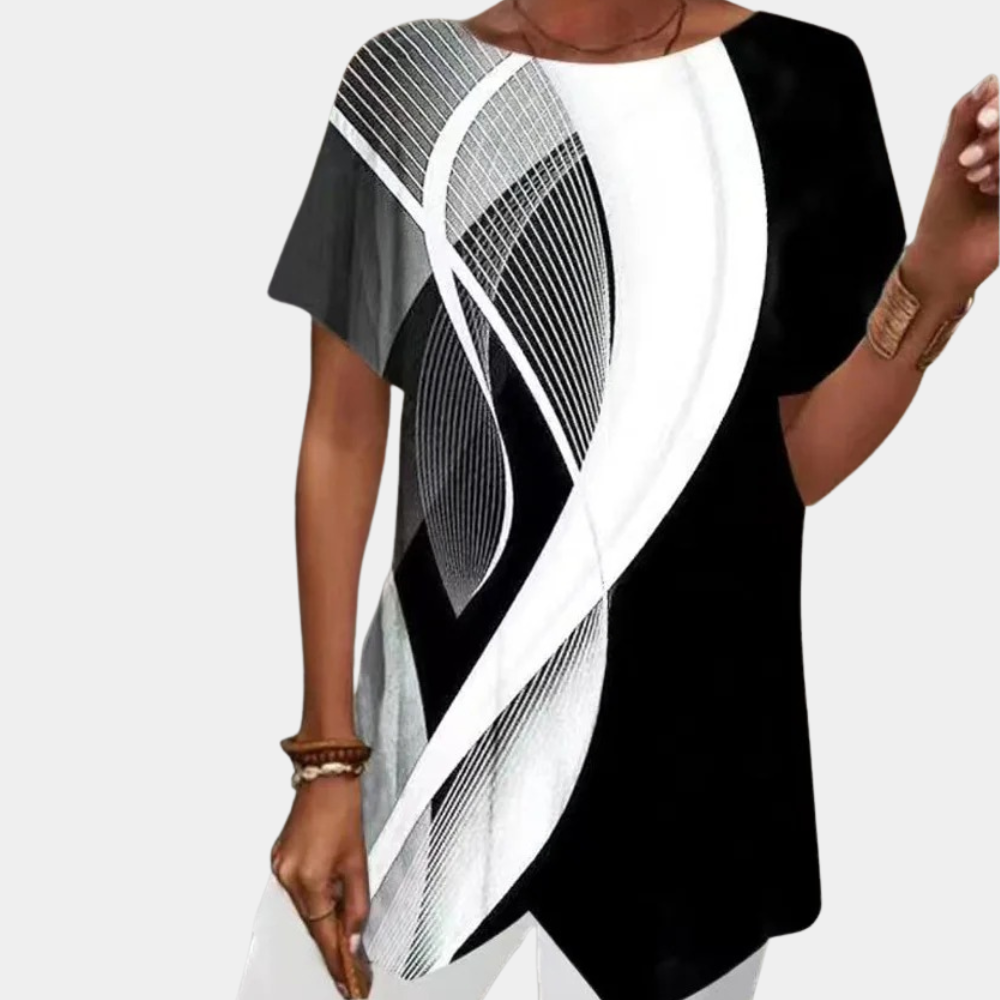 Blusa Scintillante | Maniche Corte | Eleganza e Comfort
