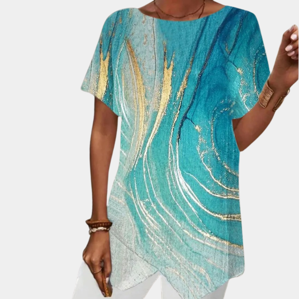 Blusa Scintillante | Maniche Corte | Eleganza e Comfort