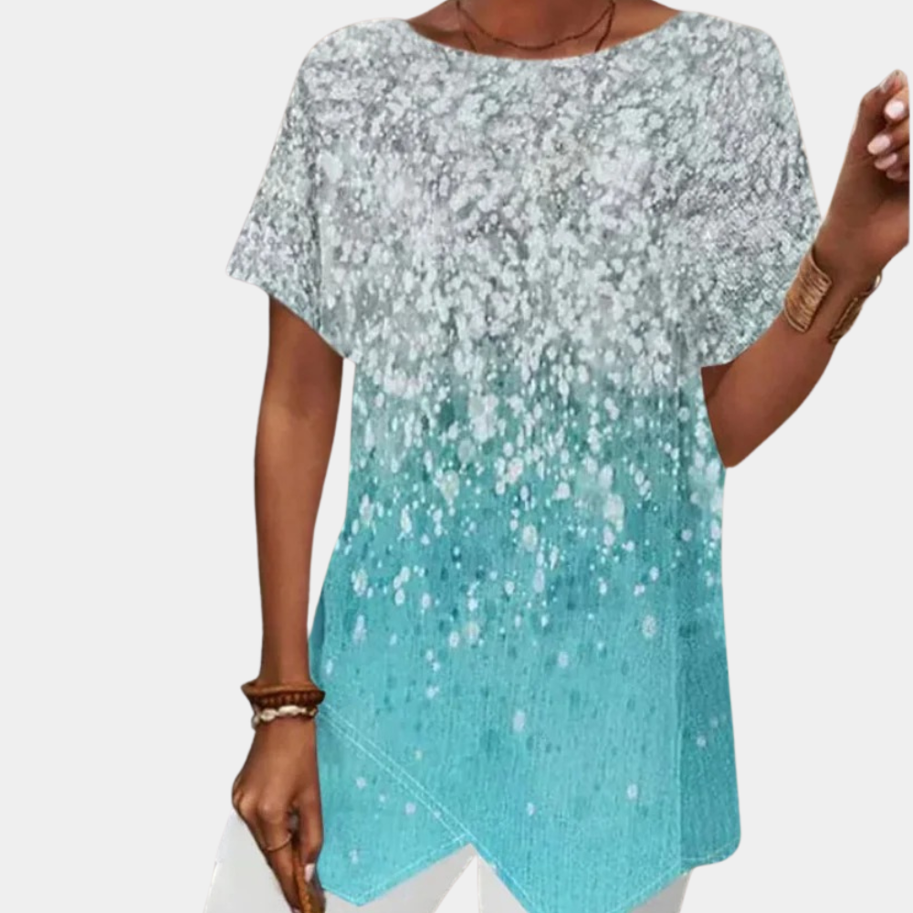 Blusa Scintillante | Maniche Corte | Eleganza e Comfort