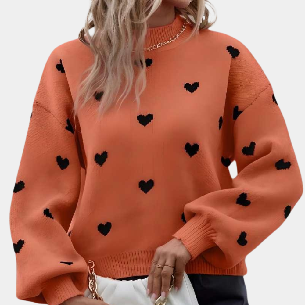 Maglione con Cuori | Morbido e Caldo | Stile Romantico