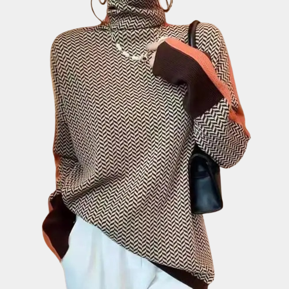 Maglione Asimmetrico | Collo Alto | Stile Moderno