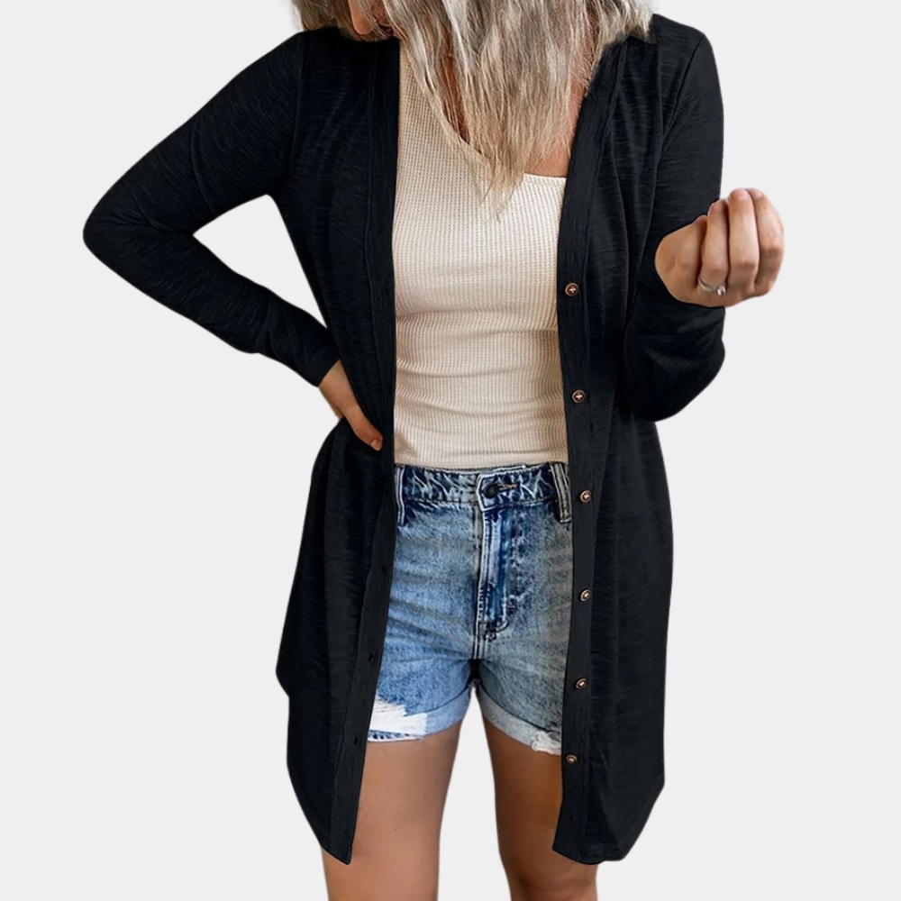 Cardigan Lungo | Bottoni Eleganti | Leggero e Versatile