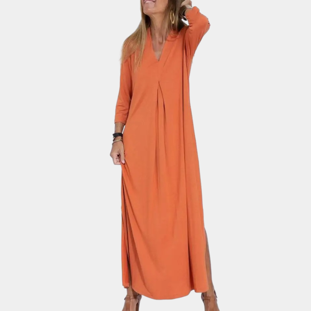 Maxi Dress con Scollo a V | Flowy | Elegante & Versatile