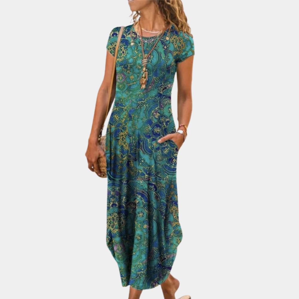 Maxi Abito Asimmetrico | Boho Chic | Comodo e Colorato
