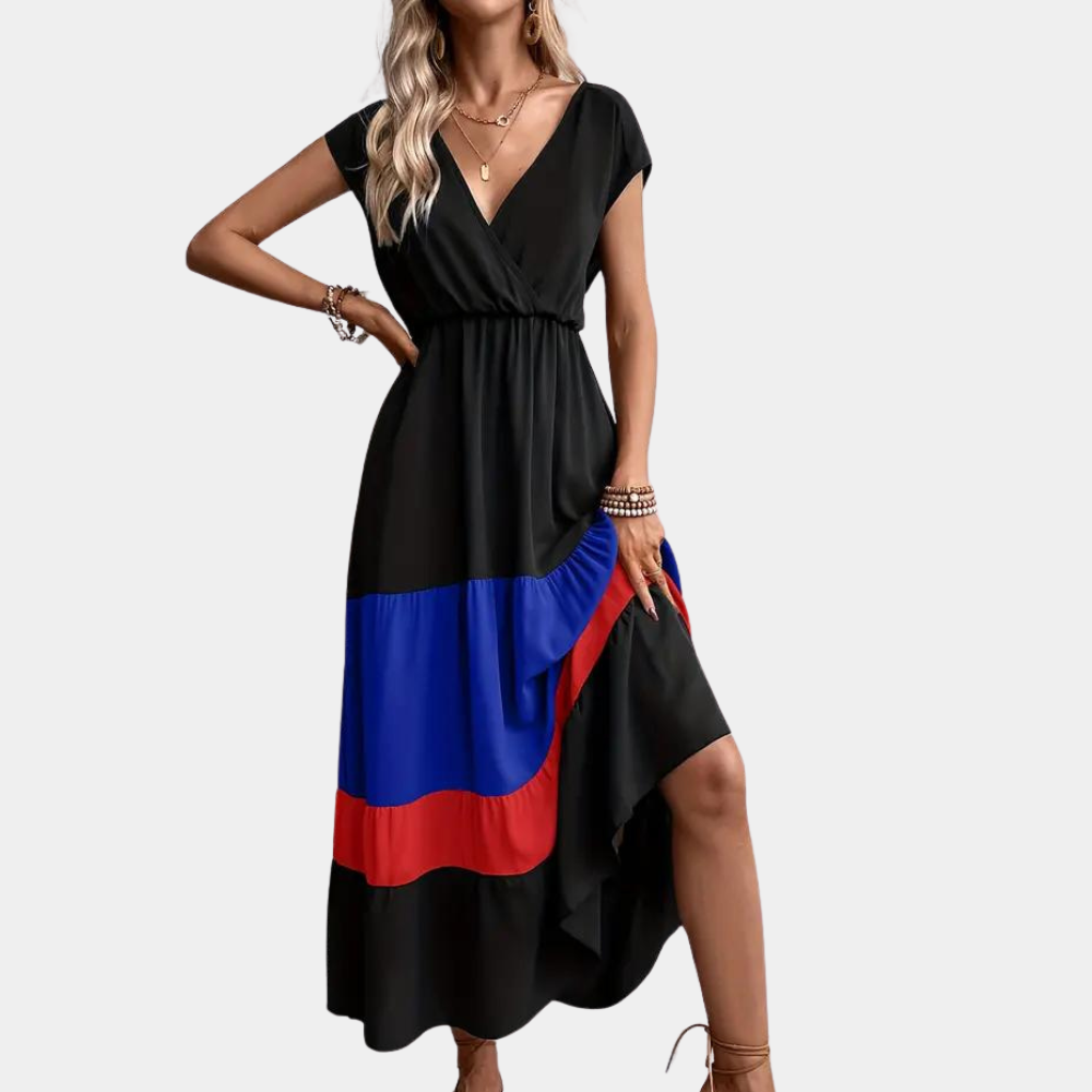 Color-Block Maxi Dress | Flowy & Elegant | Perfect for Any Occasion