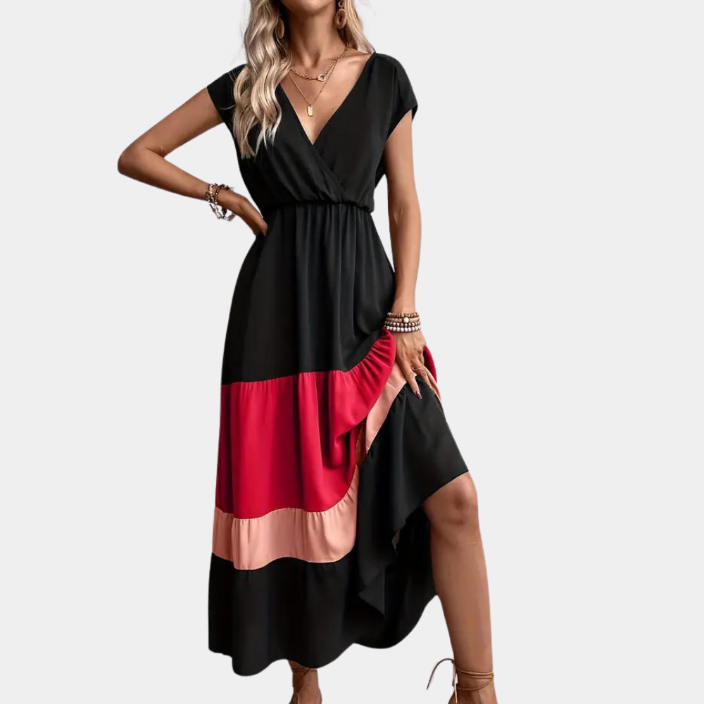 Color-Block Maxi Dress | Flowy & Elegant | Perfect for Any Occasion