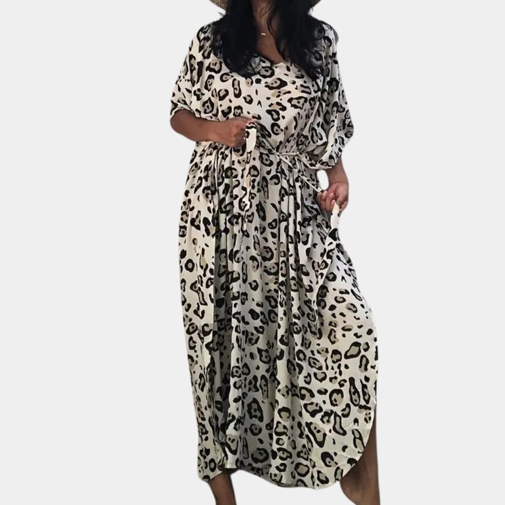 Caftano Maxi Animalier | Boho Chic | Leggero e Sofisticato