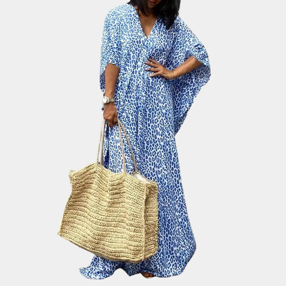 Caftano Maxi Animalier | Boho Chic | Leggero e Sofisticato