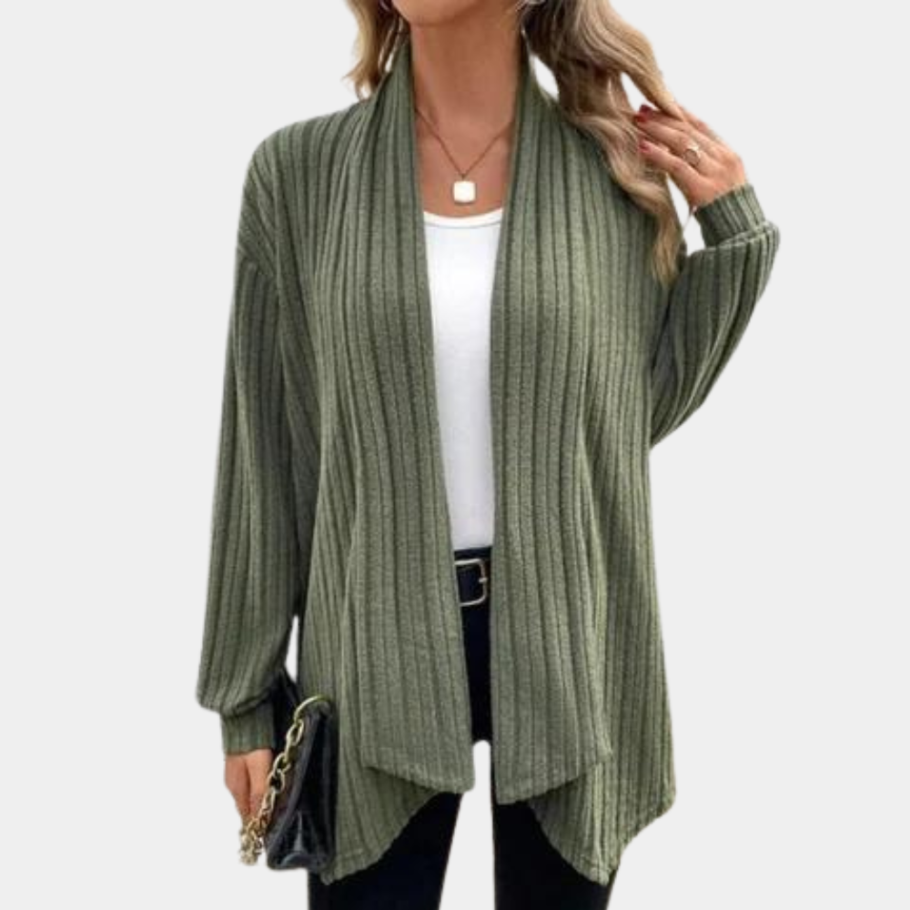 Cardigan Aperto | Maglia a Coste | Elegante e Versatile