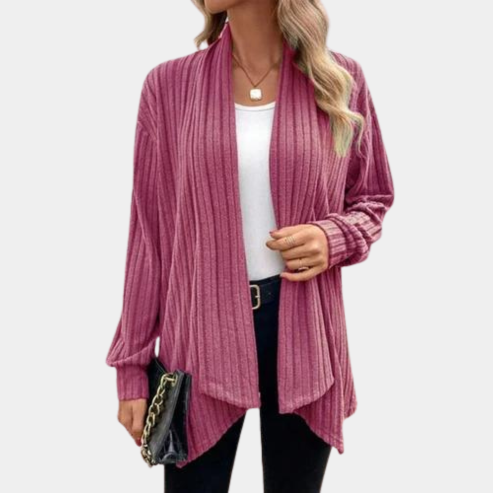 Cardigan Aperto | Maglia a Coste | Elegante e Versatile