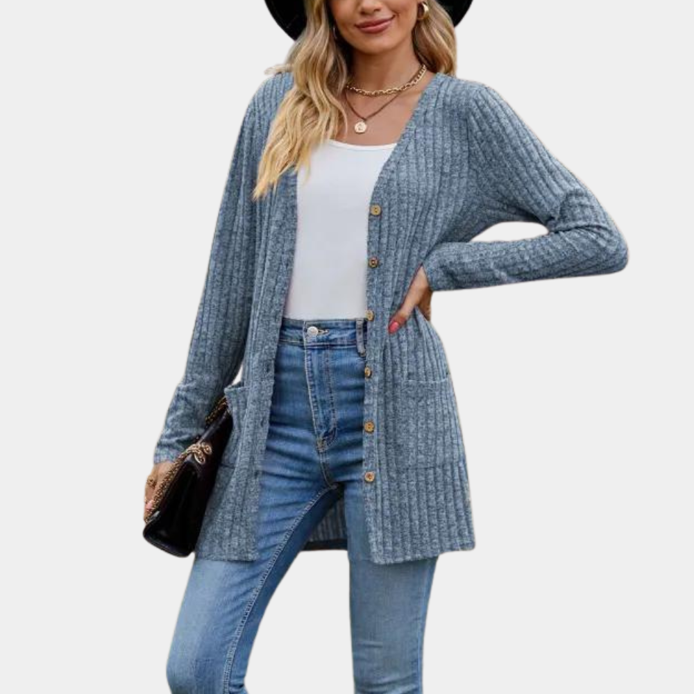 Cardigan Lungo in Maglia Leggera | Misto Cotone | Casual e Versatile