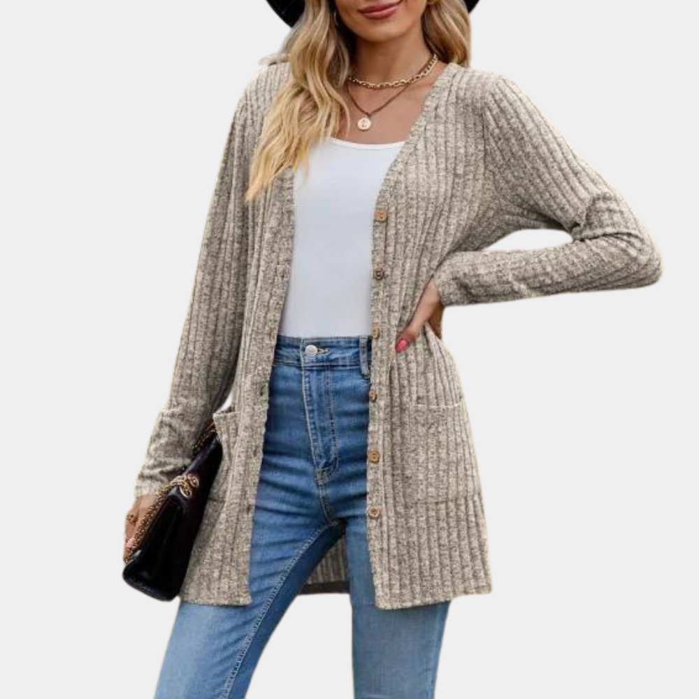 Cardigan Lungo in Maglia Leggera | Misto Cotone | Casual e Versatile