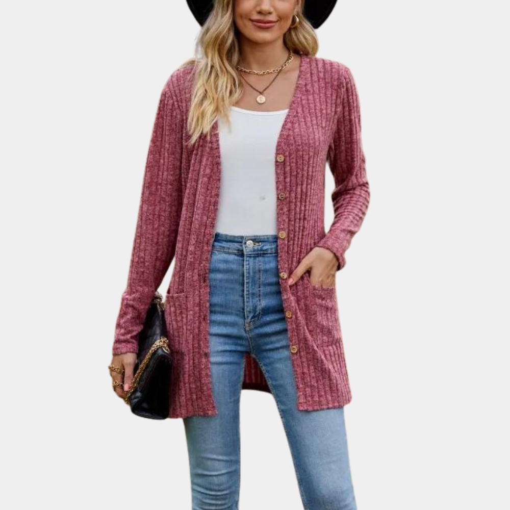Cardigan Lungo in Maglia Leggera | Misto Cotone | Casual e Versatile