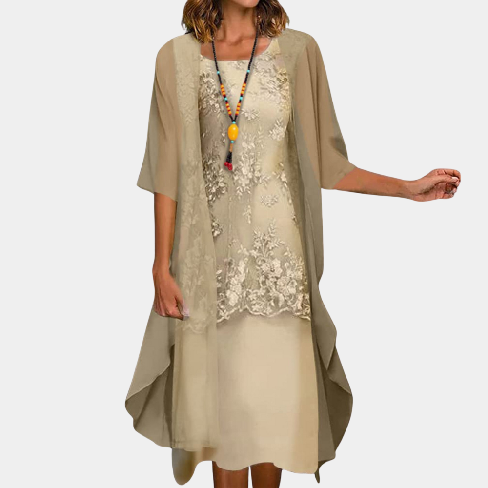 Abito Midi con Pizzo | Elegante | Leggero e Raffinato