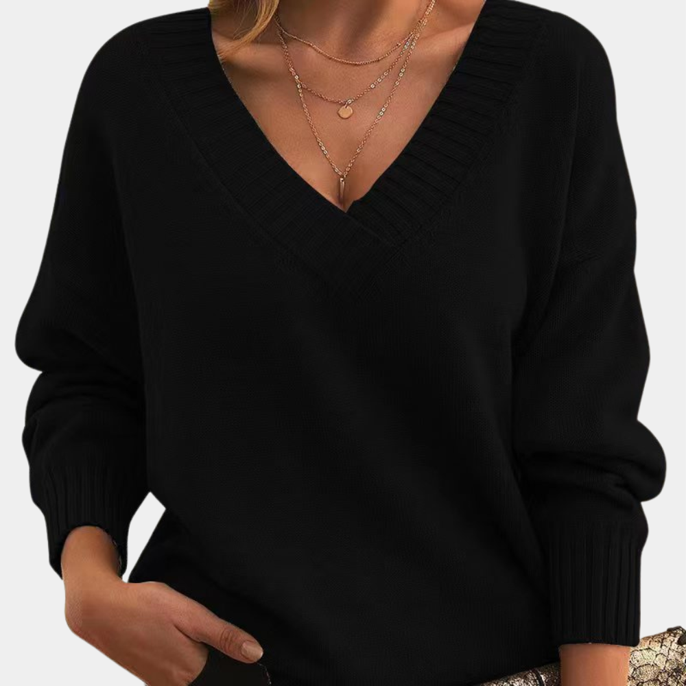 Maglione a Scollo V | Misto Lana | Morbido e Raffinato