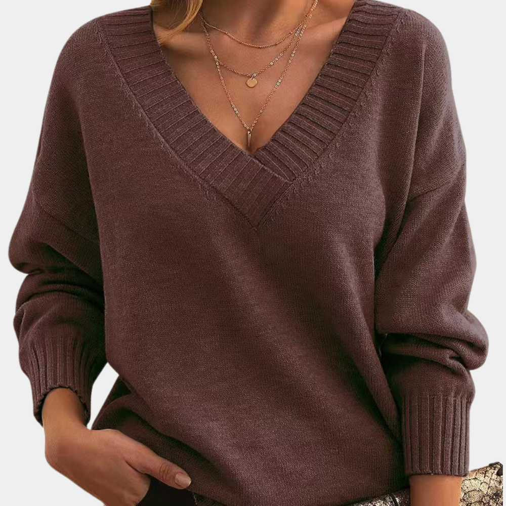 Maglione a Scollo V | Misto Lana | Morbido e Raffinato