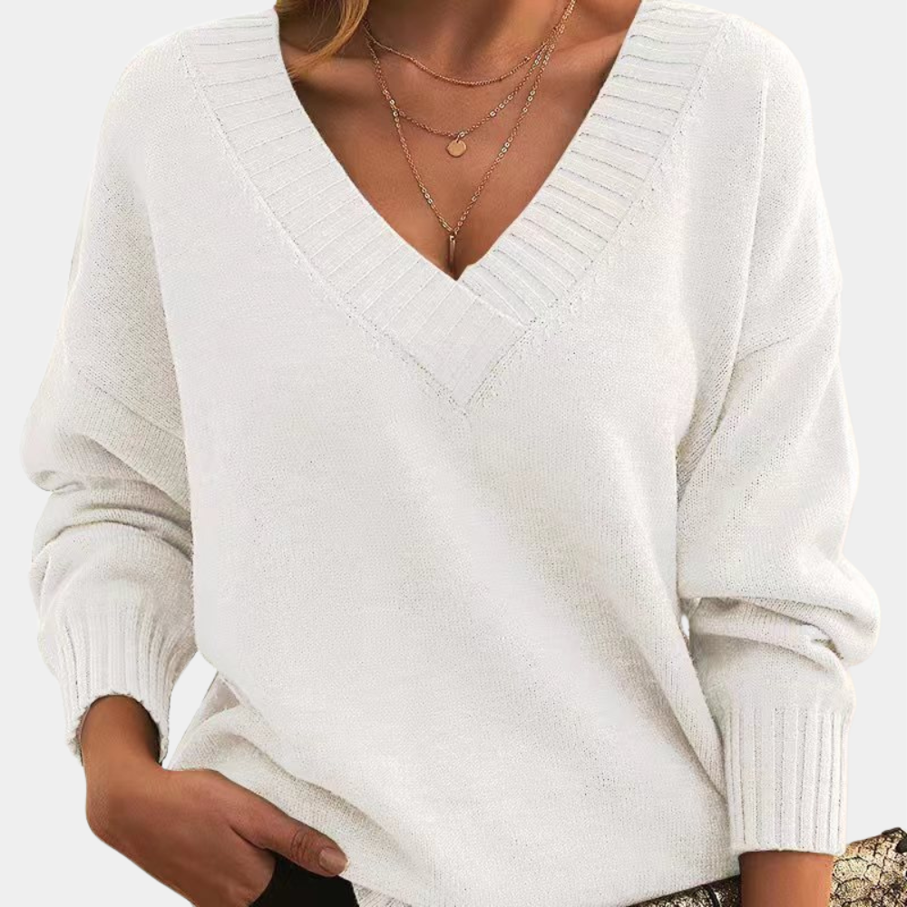 Maglione a Scollo V | Misto Lana | Morbido e Raffinato